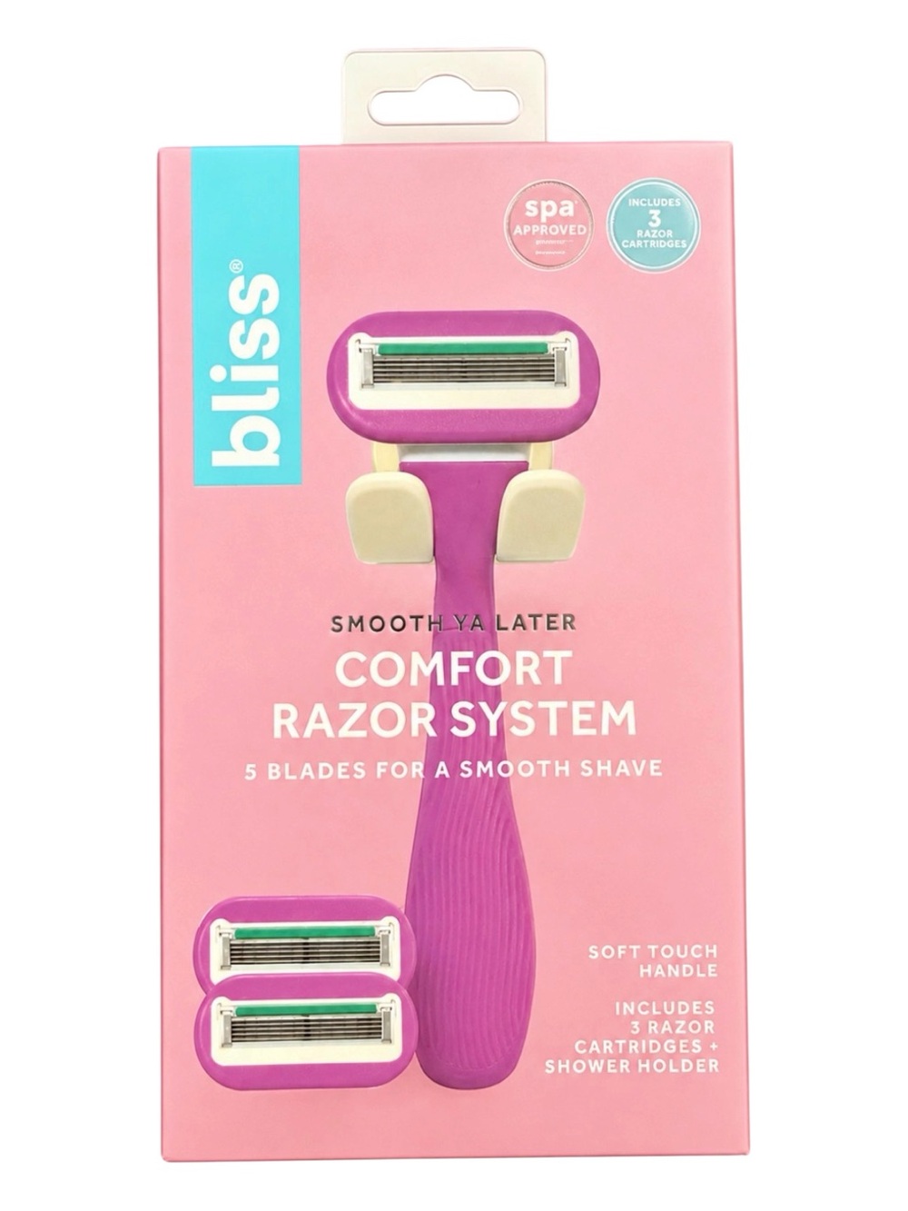 bliss Comfort Razor System - Purple and Cream